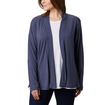 Columbia Essential Elements Plus Size, Cardigan Azul Marino Para Mujer | 250741-UQC